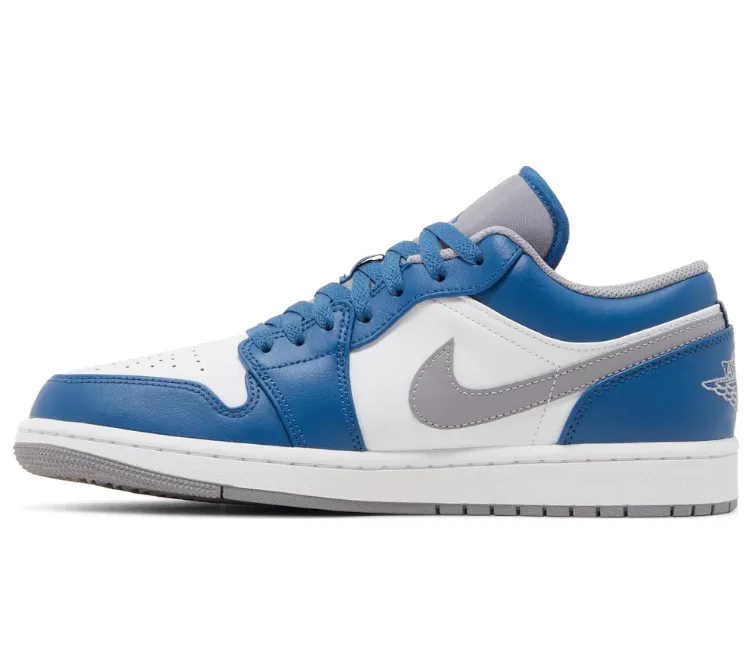 Trendy Performance Training Friendly Men's Nike Air Jordan 1 Low (True Blue)