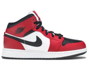 Men's Nike Air Jordan 1 Mid (Chicago Black Toe) FoamMidsole Non-Slip Sole