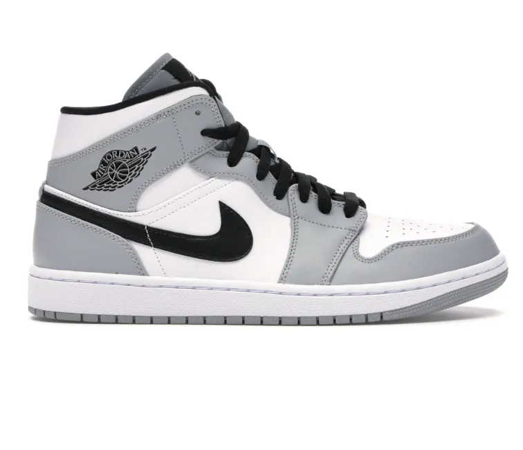 Men's Nike Air Jordan 1 Mid (Light Smoke Grey) Quick Dry Inner Sock Orthotic Friendly Fit
