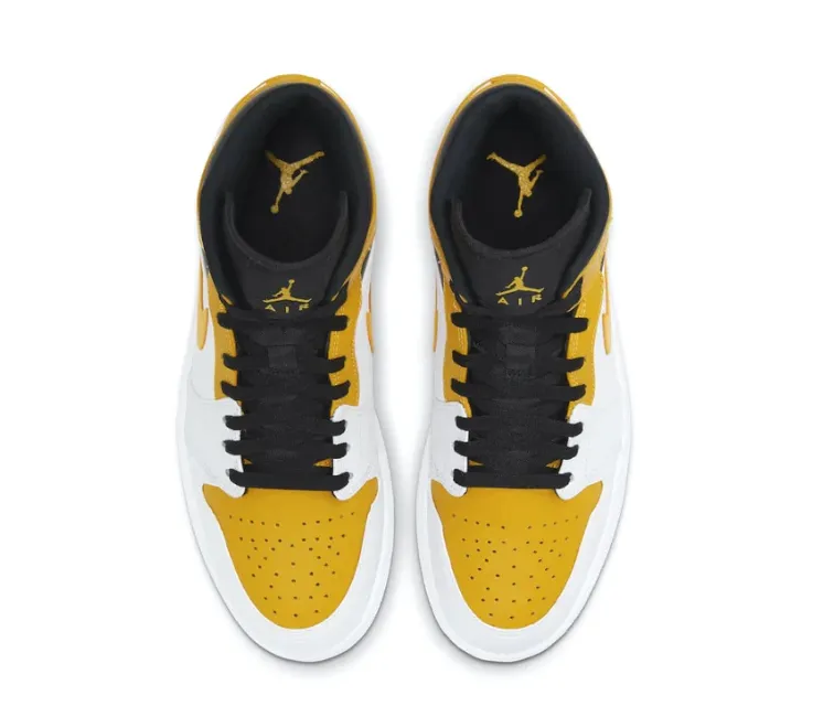 Durable touch Ultra-soft cushioning Men's Nike Air Jordan 1 Mid (University Gold)