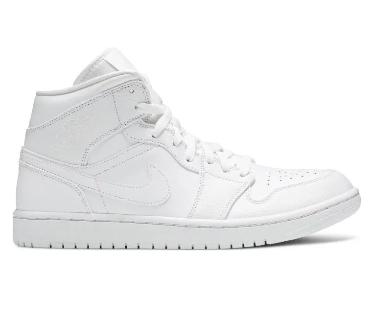 Breath Mesh Men's Nike Air Jordan 1 Mid (White/White)