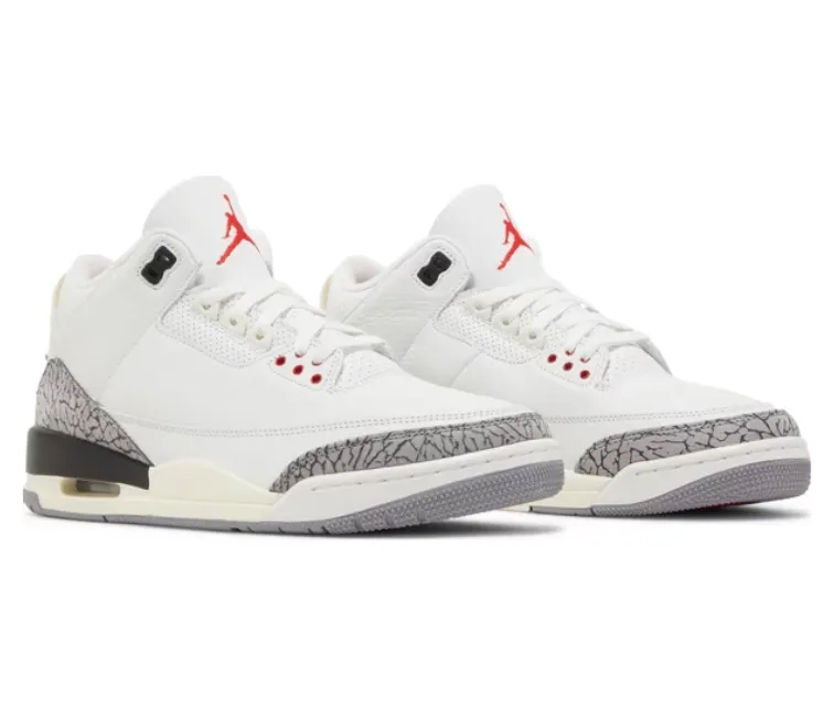 Comfort Synthetic Men's Nike Air Jordan 3 Retro (White Cement Reimagined)