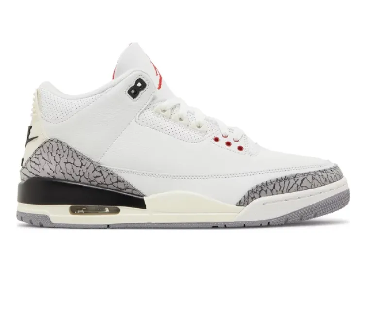 Men's Nike Air Jordan 3 Retro (White Cement Reimagined) Structured grip Impact Diffusing Plate