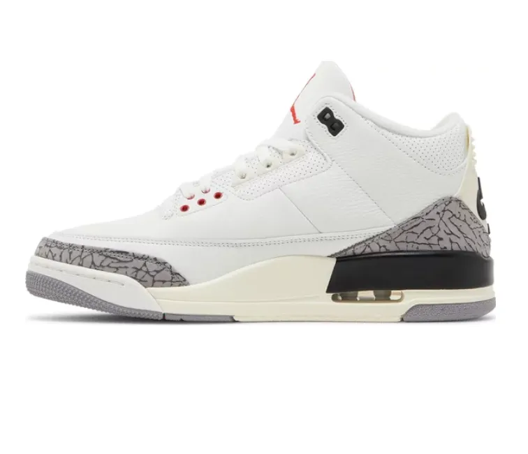 Men's Nike Air Jordan 3 Retro (White Cement Reimagined) Barefoot feel workout wear