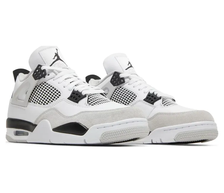 Walk Light High Rebound Midsole Mens Nike Air Jordan 4 Retro (Military Black)