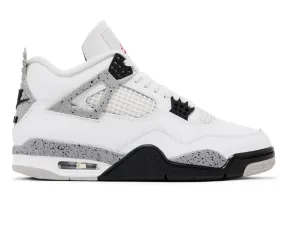 perforated panels Trail Usage Men??s Nike Air Jordan 4 Retro (White Cement)