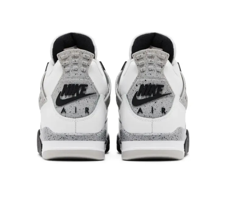 Flex Step Comfort collar Men??s Nike Air Jordan 4 Retro (White Cement)