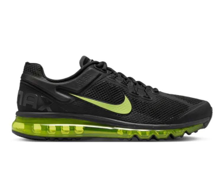 Men??s Nike Air Max 2013 (Black/Volt) Quiet Walk