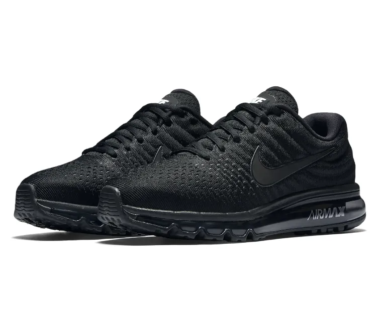 Men's Nike Air Max 2017 (Triple Black) High Traction Grip Essential Look