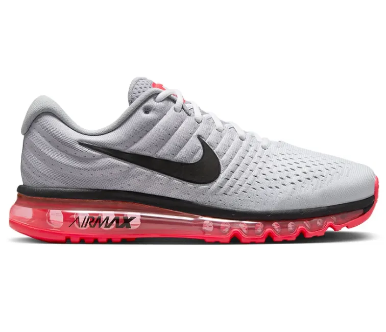 Men's Nike Air Max 2017 (Wolf Grey/Hot Punch) Impact Dispersing Structure Anti Fatigue Insole