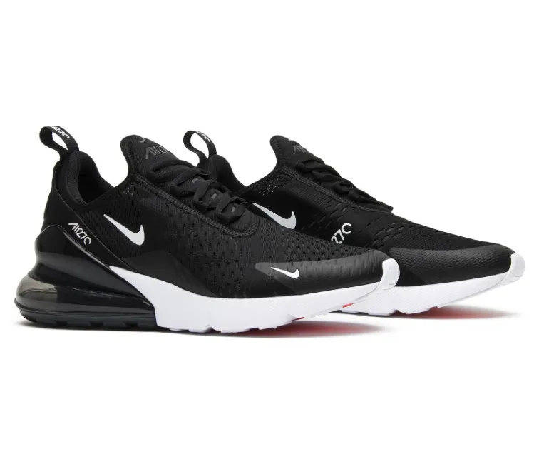 Men's Nike Air Max 270 (Black/White) Hexagonal Grip Tread Vibrant Look