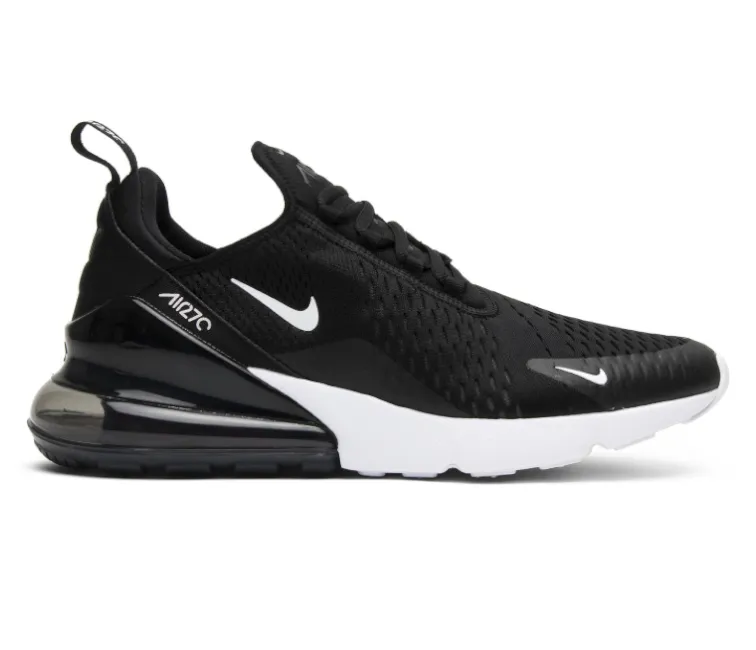 Men's Nike Air Max 270 (Black/White) Auxetic Material Construction Resilient Outsole