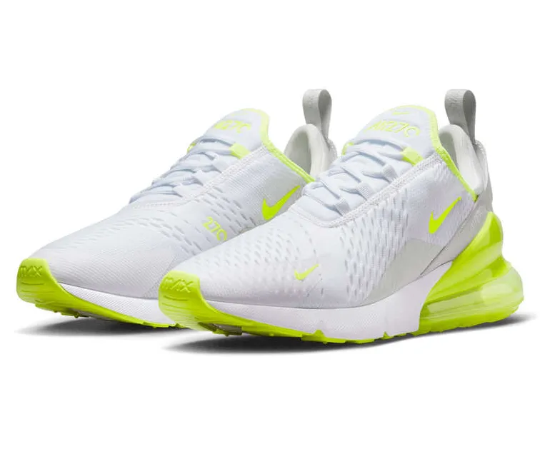 Ultra Cushioned Sole Men's Nike Air Max 270 (White/Volt)