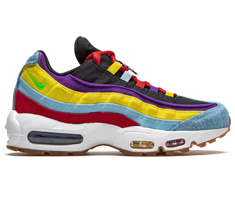 Dual Density Outsoles Breathable panel Men's Nike Air Max 95 SP (Rainbow)