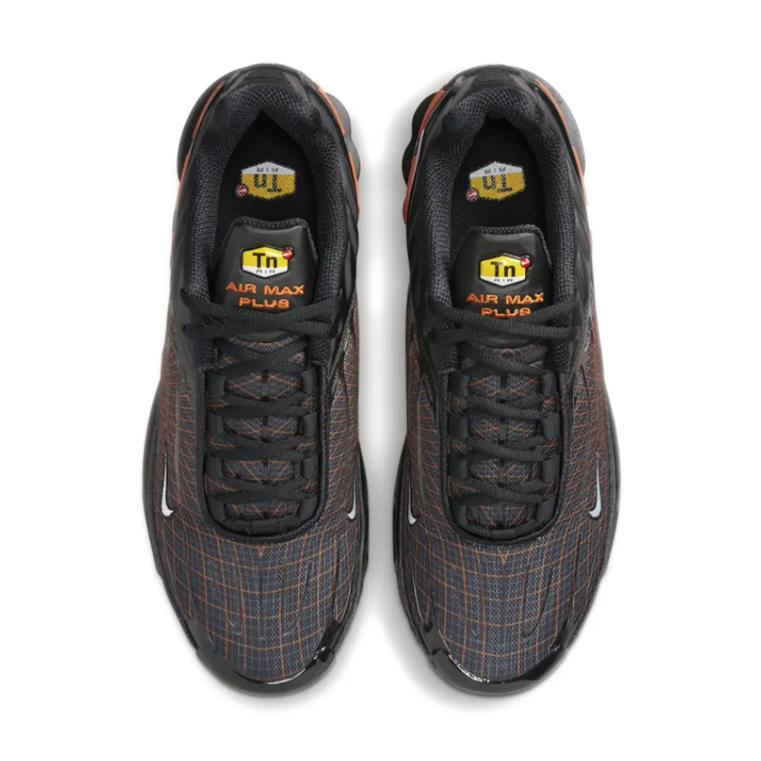 Men's Nike Air Max Plus TN 3 (Black/Safety Orange) Adaptive Landing Pad System Enhanced Mobility