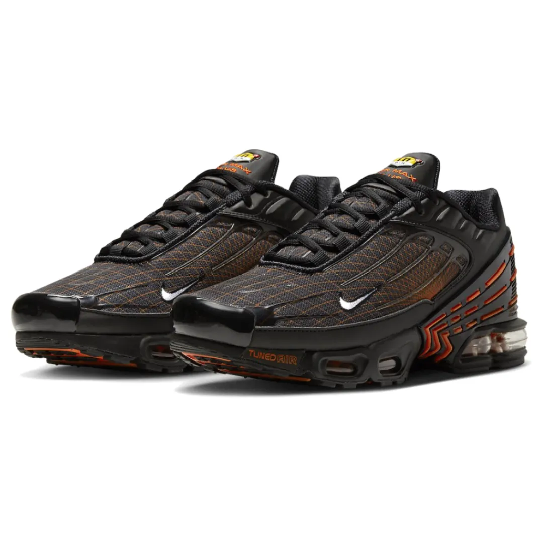 Luxurious Feel Daily Casual Men's Nike Air Max Plus TN 3 (Black/Safety Orange)