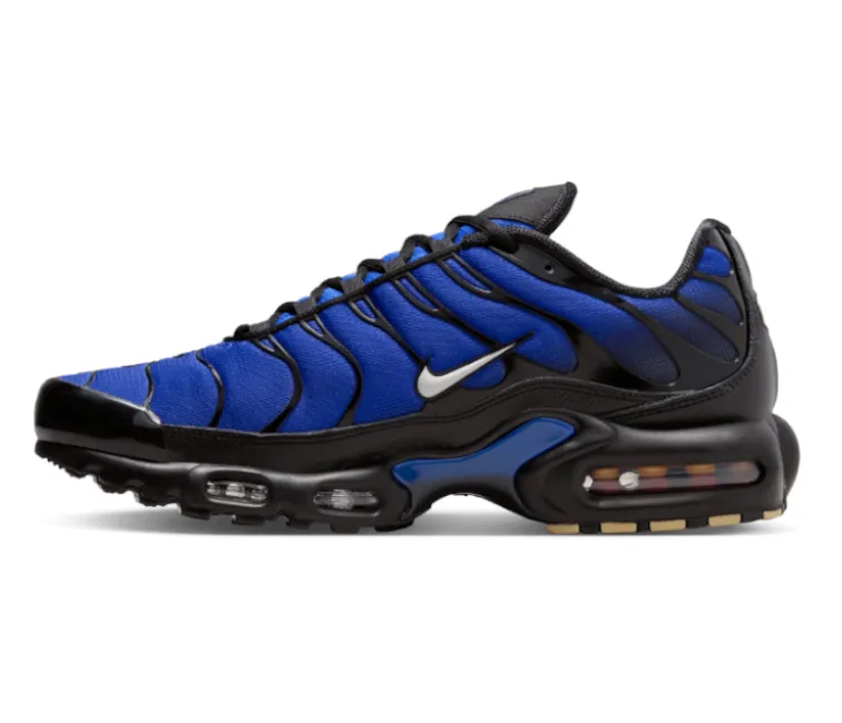Hypoallergenic Lining Tough Rubber Men's Nike Air Max Plus TN (Black Racer Blue)