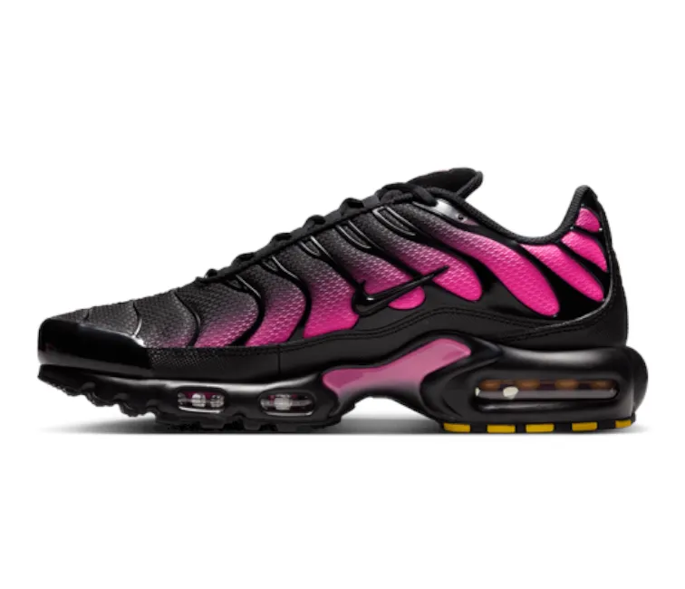 Flattering wear Neutral Stride Design Men's Nike Air Max Plus TN (Black/Hyper Pink)