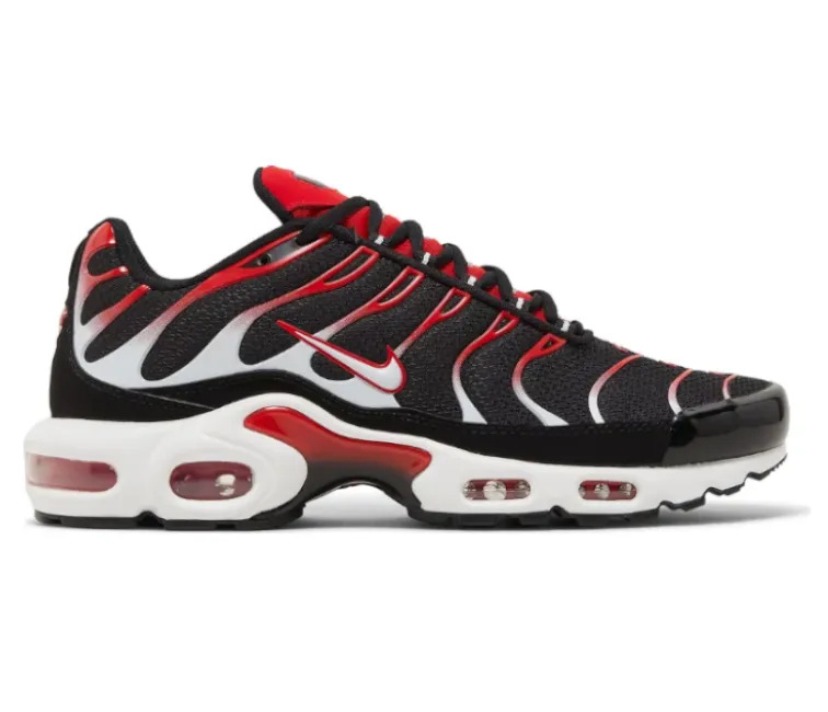 Mens Nike Air Max Plus TN (Black/White/Red) Structured Pace
