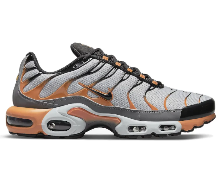 Light   Reflective Mens Nike Air Max Plus TN (Grey/Orange)