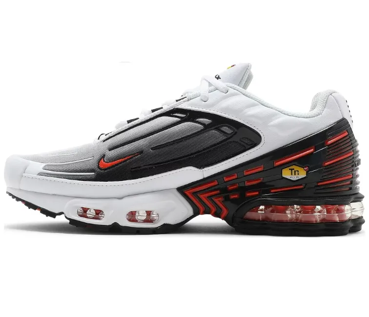 Thermal Regulating Bare Footfeel Men's Nike Air Max Plus TN III (White/Team Orange)