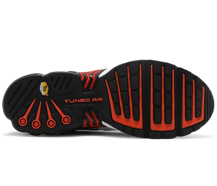 Men's Nike Air Max Plus TN III (White/Team Orange) Foot Fresh Gel Infused Heel Pad