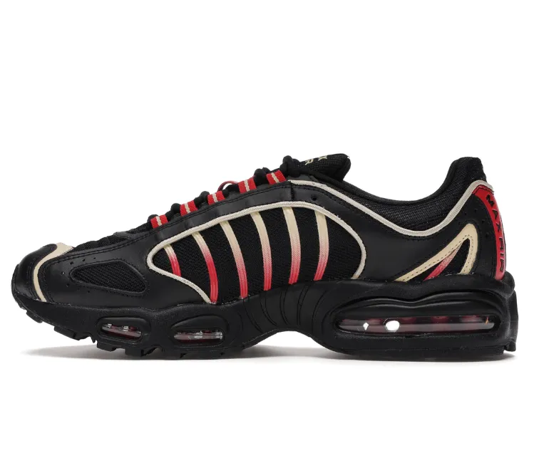 Warm Lining Padded Ankle Men's Nike Air Max Tailwind IV (Black/Gold-Red)