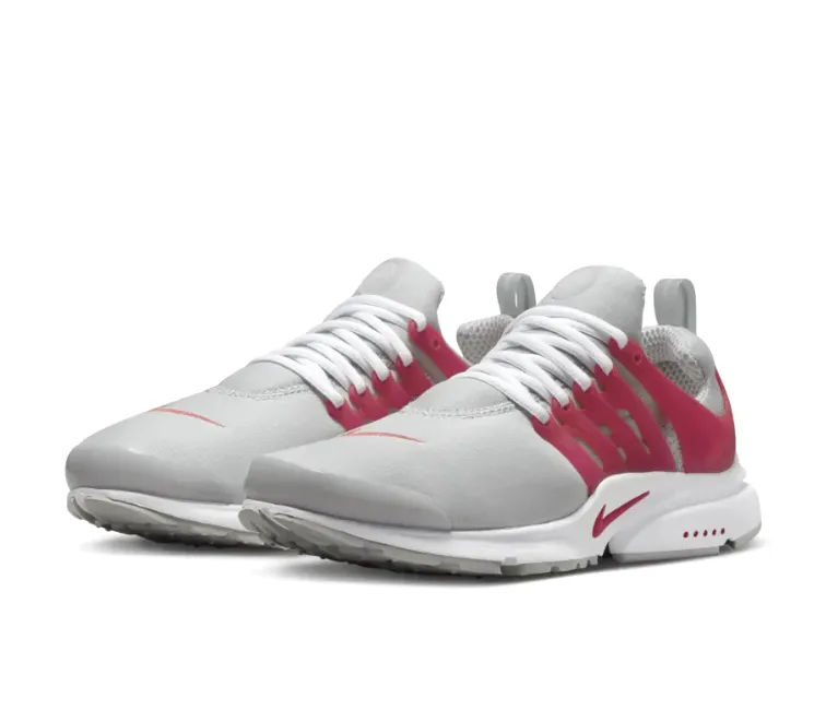 Mens Nike Air Presto (Grey Fog/Red) Anti Friction Collar Eco conscious