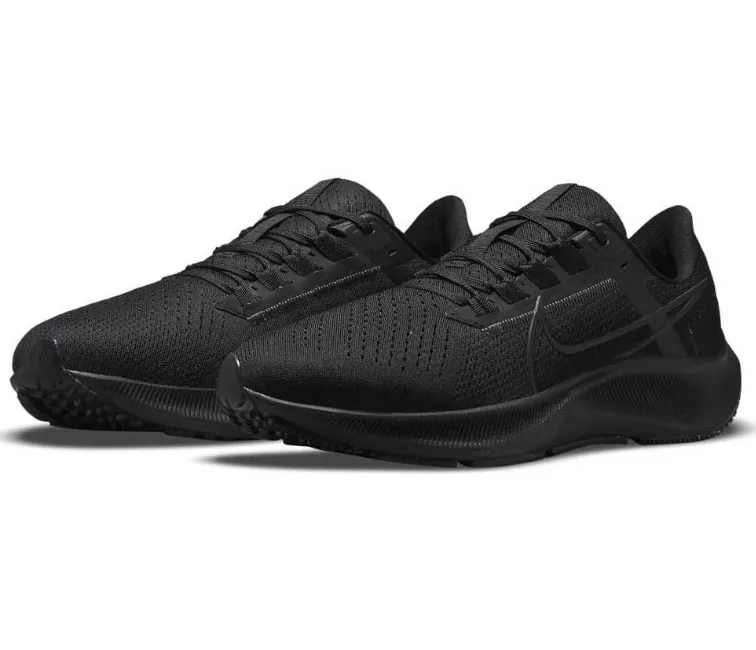 High Rebound Sole Men's Nike Air Zoom Pegasus 38 (Black/Black)