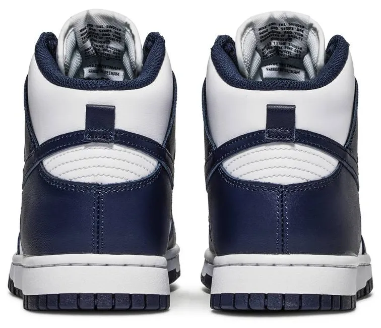 Shock Absorption Soles Flexible Zones Men's Nike Dunk High Retro (Midnight Navy)