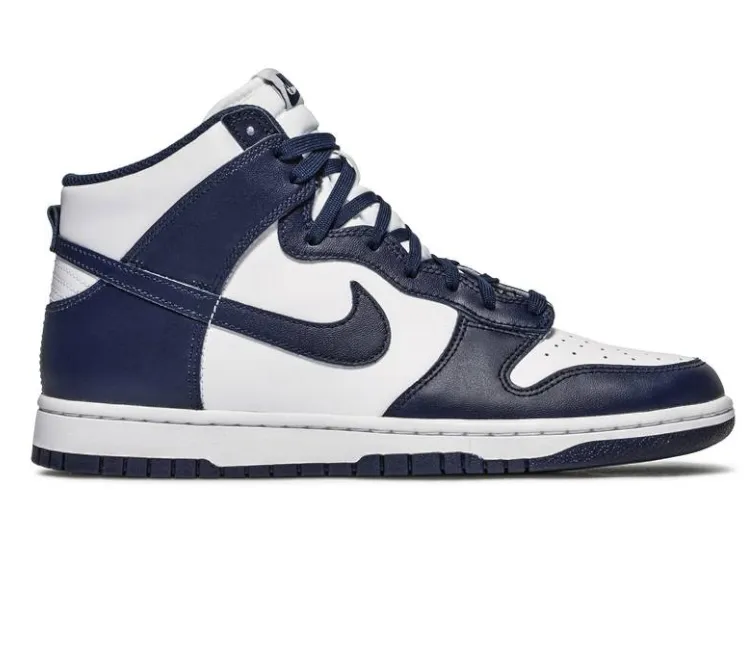 Shock Absorbing Layer Sustainable Material Blend Men's Nike Dunk High Retro (Midnight Navy)