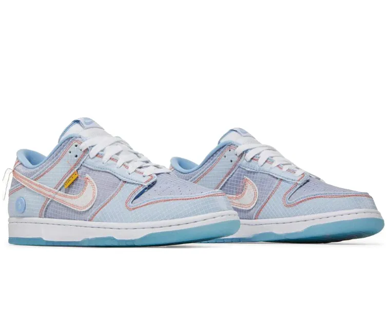 Men??s Nike Dunk Low Union LA Passport Pack (Argon) Recycled Material Options Water Resistant Lining