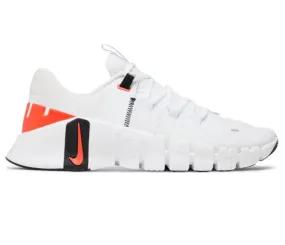 Breathable Airflow Channels Men's Nike Free Metcon 5 (White/Bright Crimson)