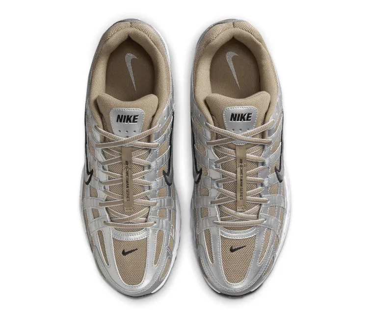 Men??s Nike P-6000 (Khaki/Metallic Silver) Airy Feel Structured Feel