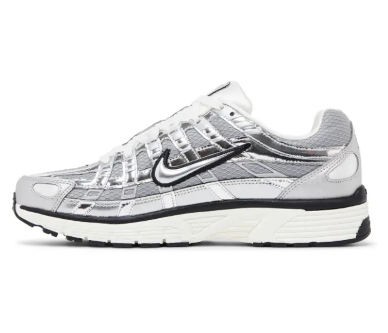 Multi Density Foam Layering Athletic Men??s Nike P-6000 (Metallic Silver)