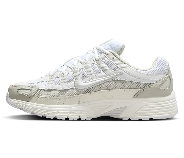 Mens Nike P-6000 (White/Vast Grey) Structured silhouette