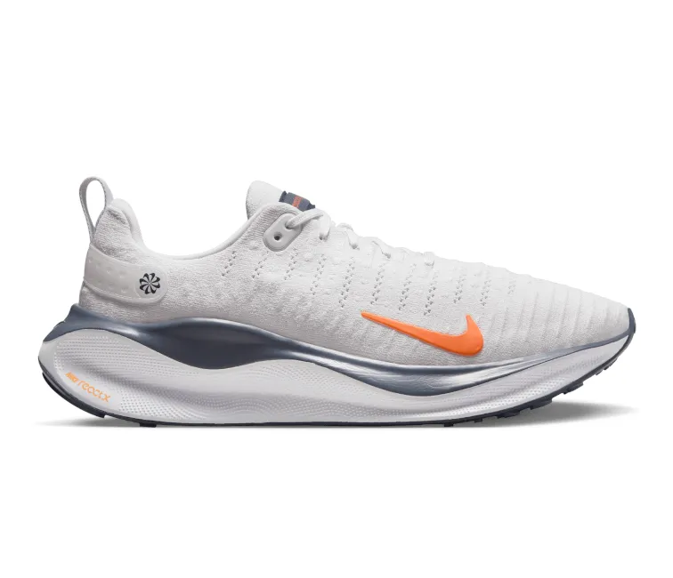 Anatomical Shape Design Men??s Nike React Infinity Run 4 (Platinum/Total Orange)