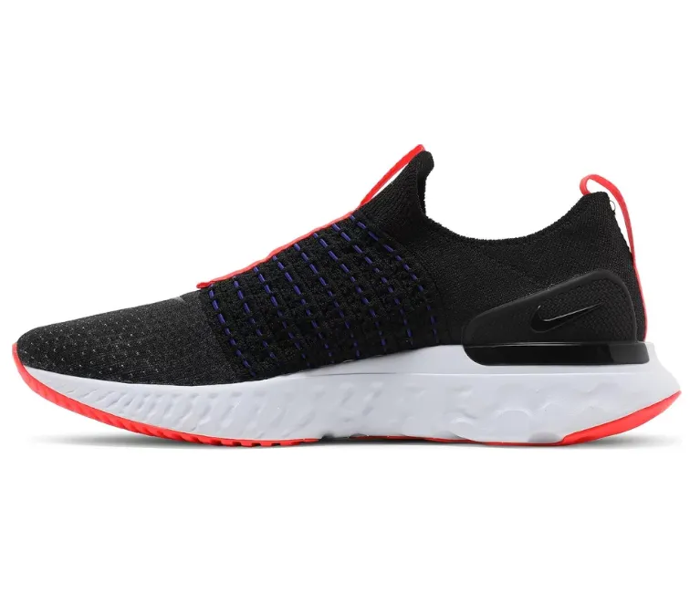 Men's Nike React Phantom Run (Black/Bright Crimson) evening walk