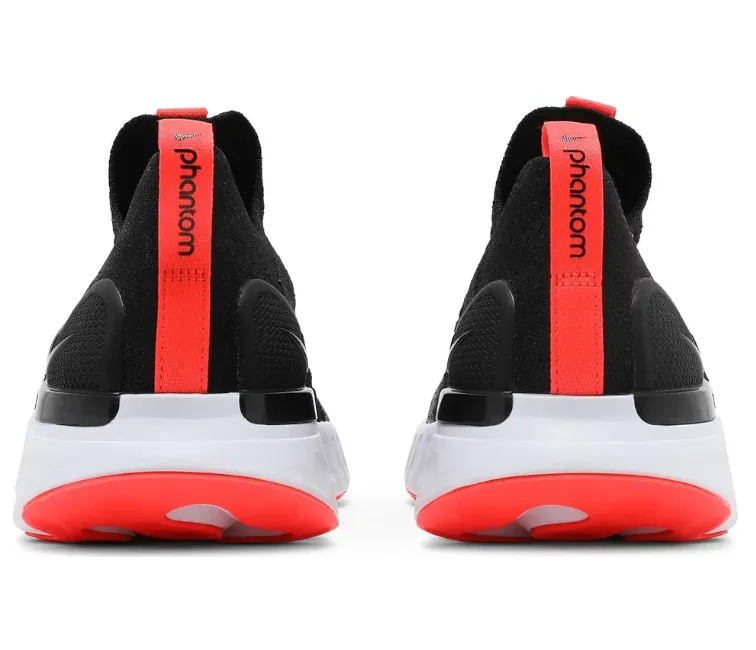 Men's Nike React Phantom Run (Black/Bright Crimson) Gel Cushioning