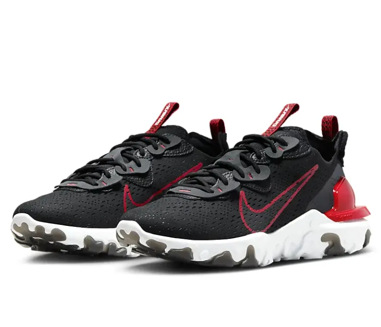 Smooth Surface Men's Nike React Vision Dimsix (Black/Red)
