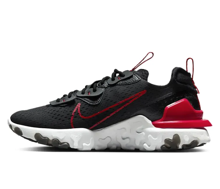 Foam Midsole Cushioning Men's Nike React Vision Dimsix (Black/Red)