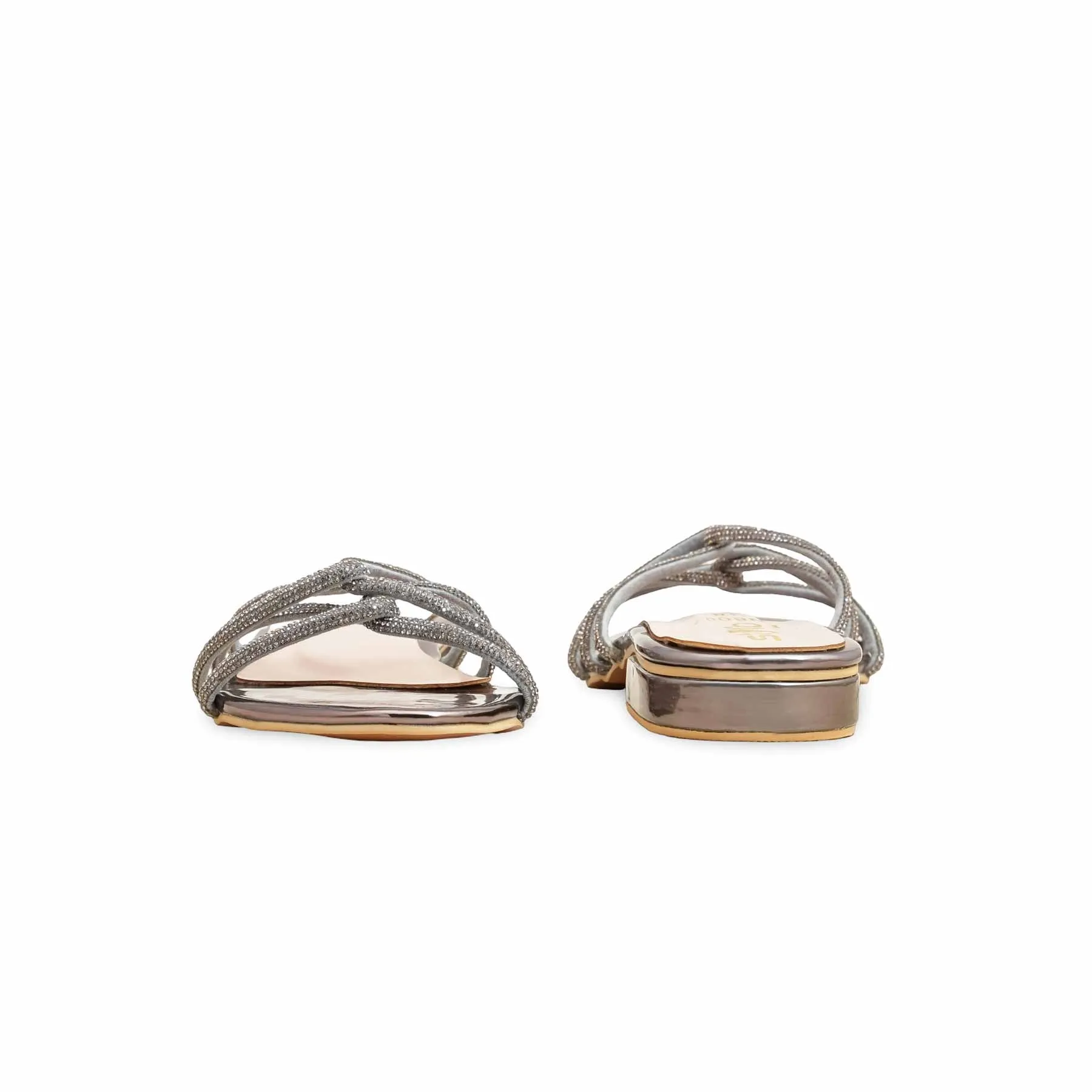 Grey Fancy Women Slipper FN8007 Walk Elegant Work Edge