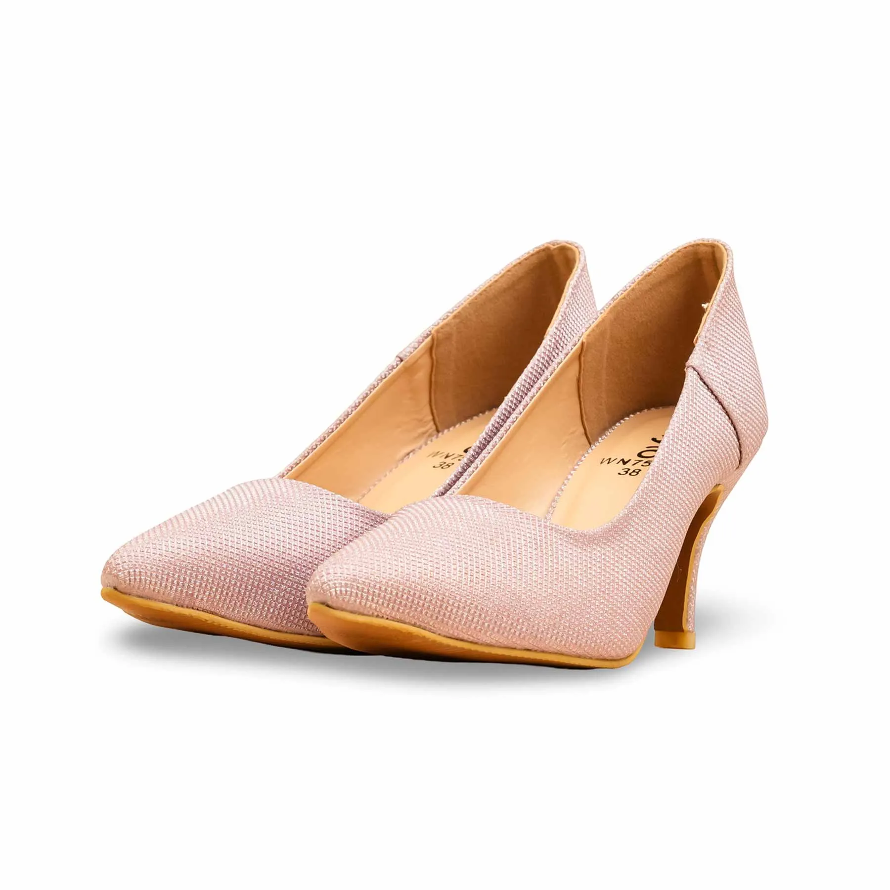 Pink Court Shoes For Ladies WN7538 Pointed Dress Shoes Stand Out Style