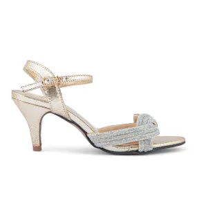 Alluring Silhouette Run Proof Golden Fancy Sandal FN5929