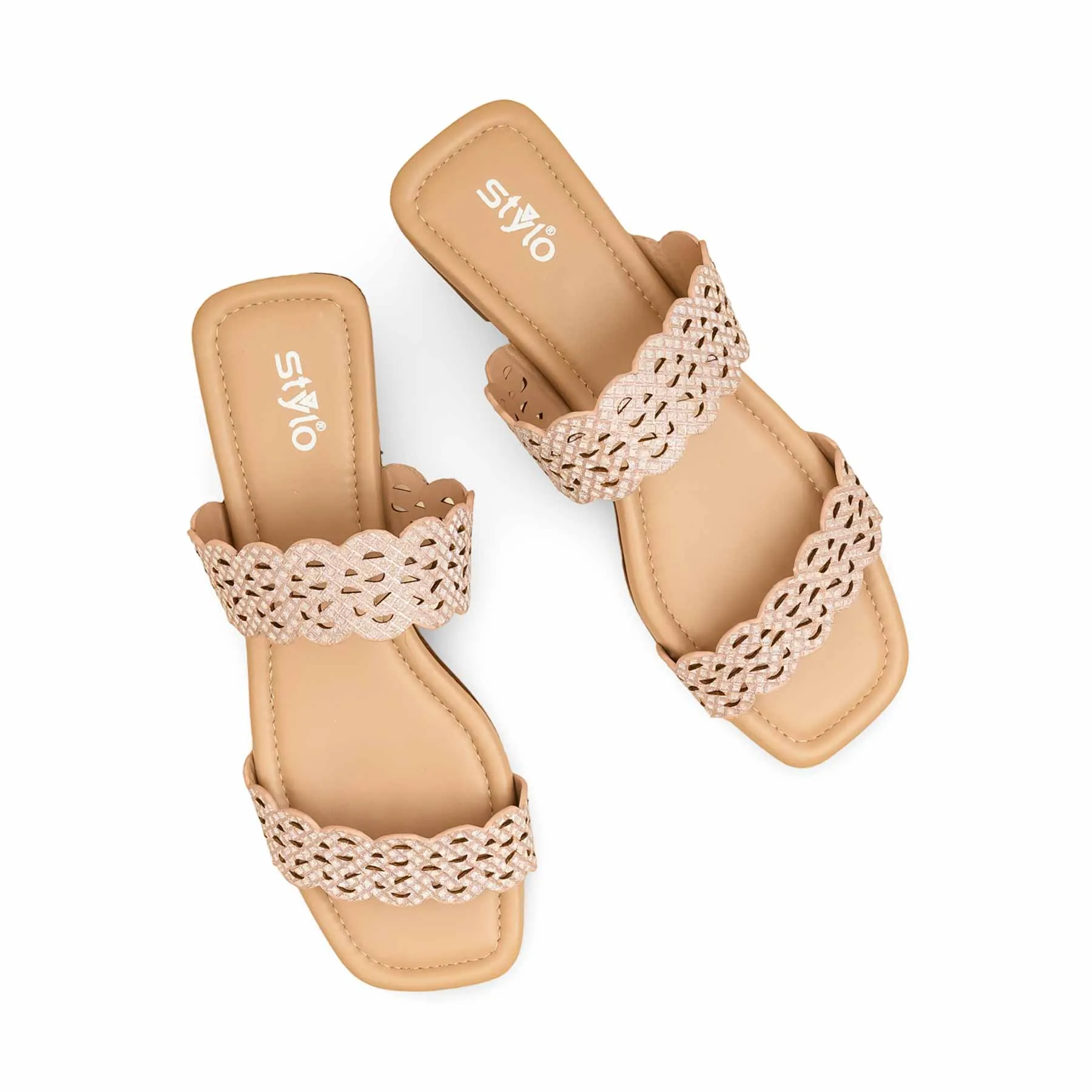 One Pick Stiletto Heel Pink Formal Slipper For Women FRS010