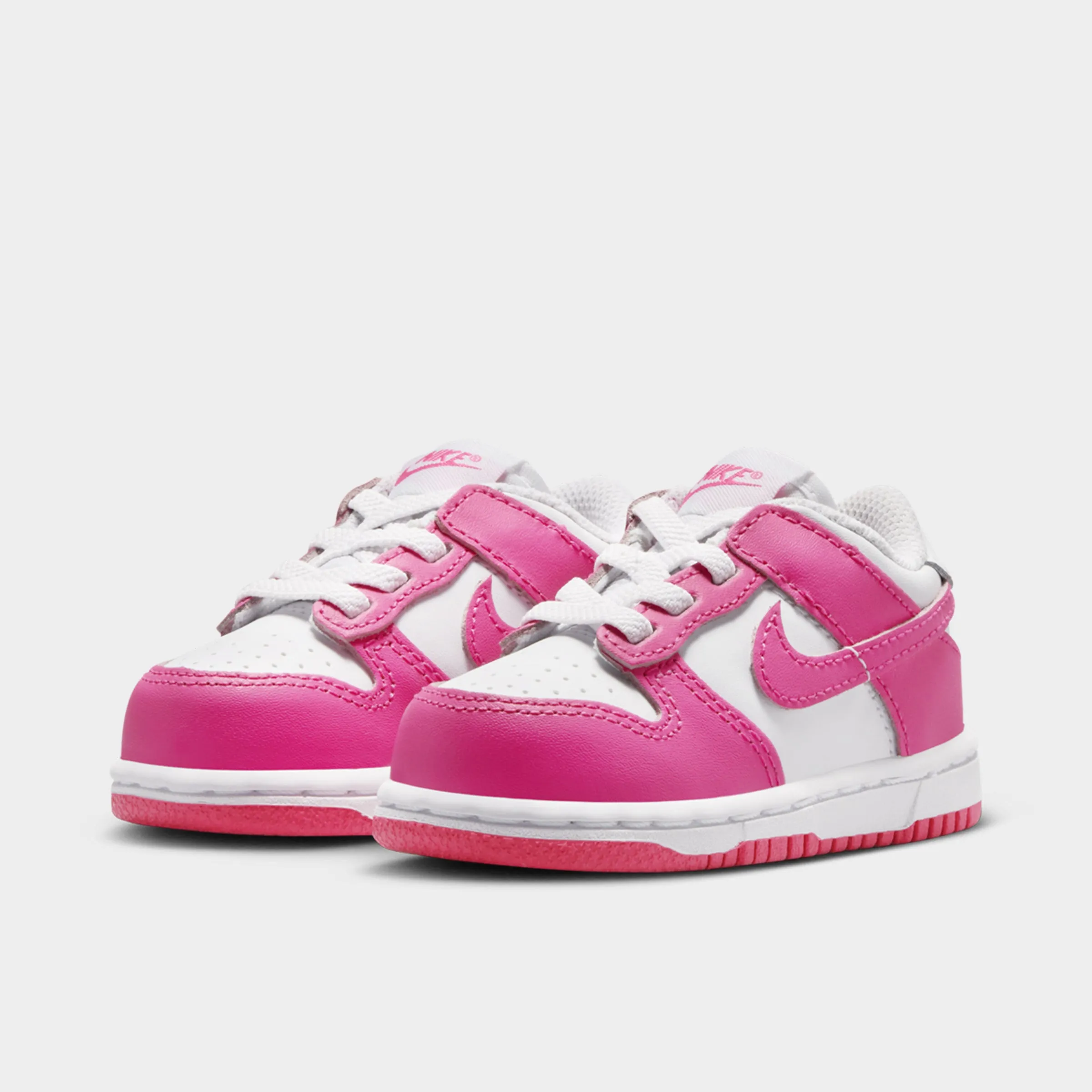 Fashion Casual Soft outsole Nike Dunk Low TD White / Laser Fuchsia