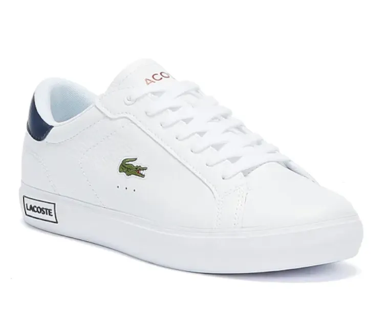 Men's Lacoste Powercourt 0721 2 SMA (White/Navy/Red) Feel Fresh Flexible Torsion Bar