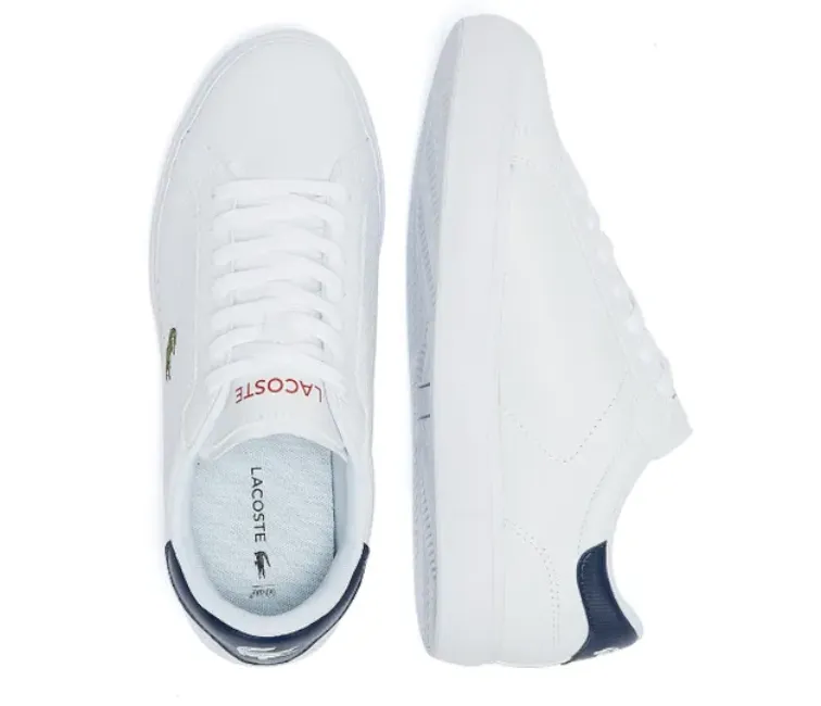 Comfortable to wear Men's Lacoste Powercourt 0721 2 SMA (White/Navy/Red)