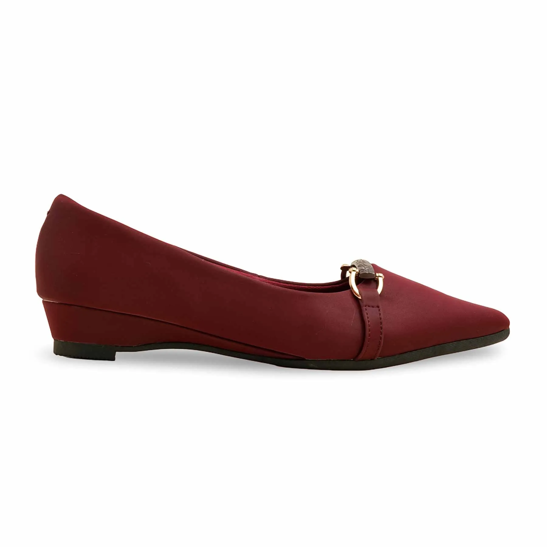 Maroon Court Shoes WN7487 Chic Flats Street Mood