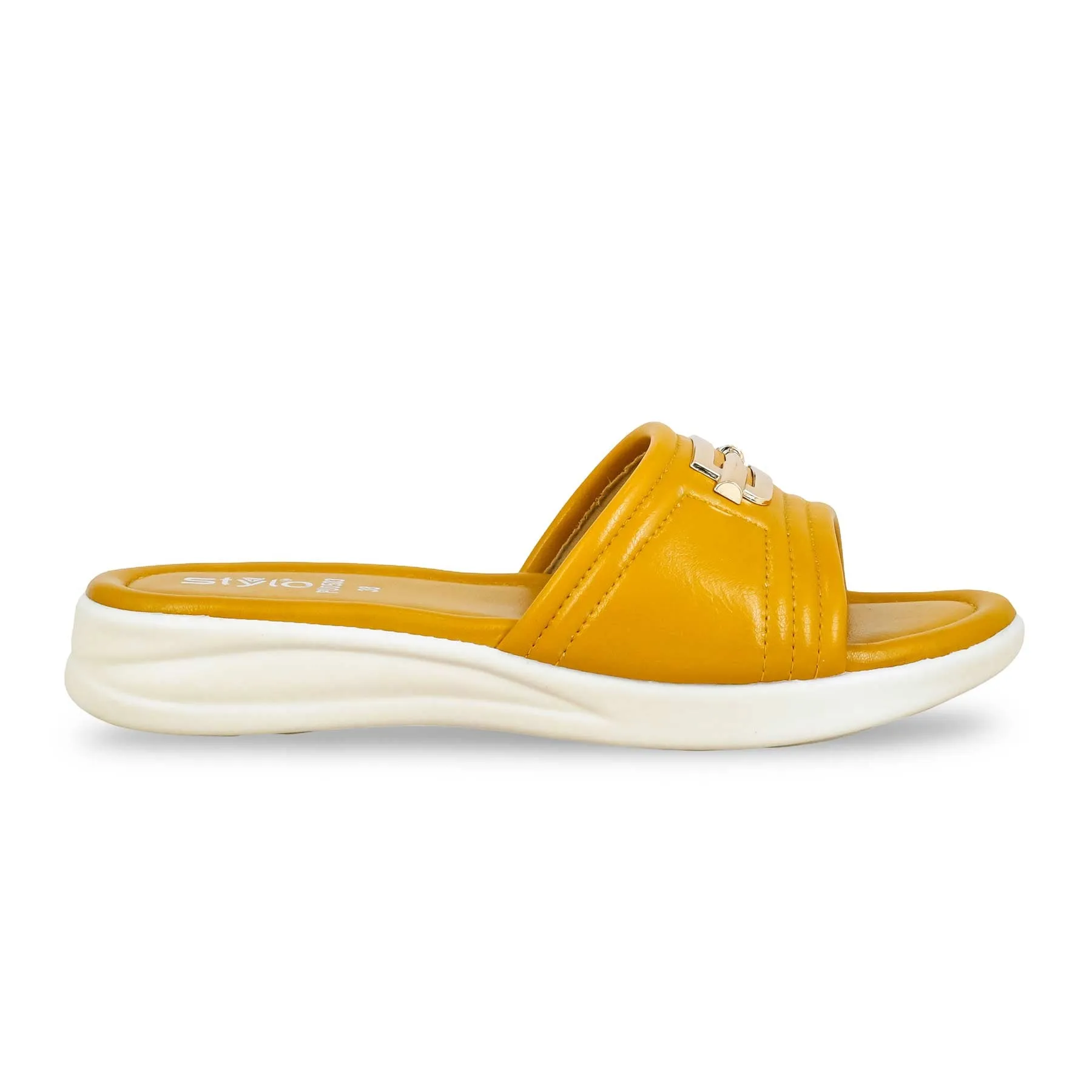 Mustard Formal Slipper PU0503 Classic Glow Walk Elegant